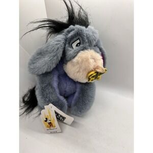 9" Eeyore & Butterfly Removable Tail Plush Stuffed Figure Disney Winnie The Pooh
